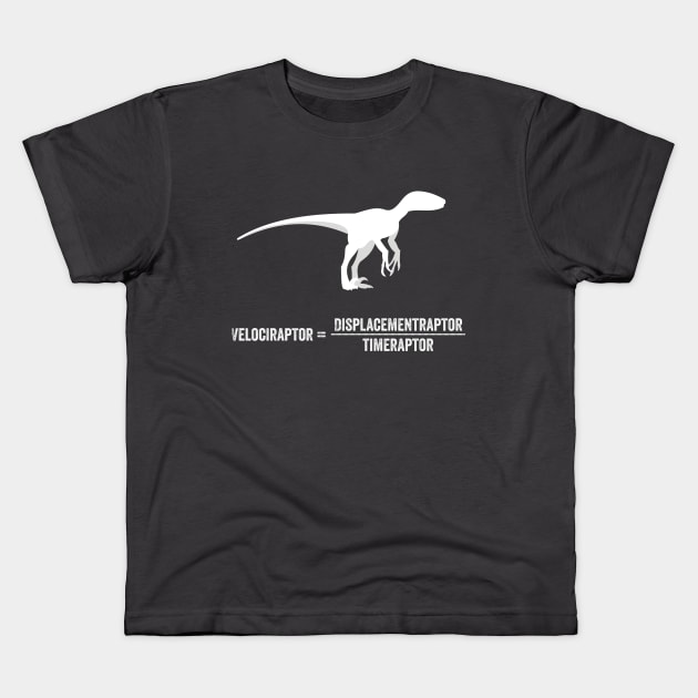 Velociraptor Formula Kids T-Shirt by Fallacious Trump